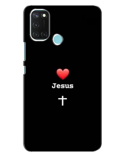 Чохол для Realme C17 з картинкою «Серце - Jesus»
