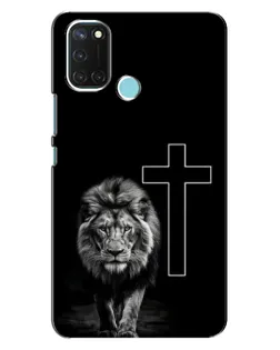 Чохол для Realme C17 з картинкою «Лев та Хрест»