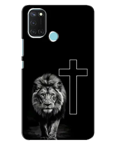Чохол для Realme C17 з картинкою «Лев та Хрест»