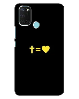 Чохол для Realme C17 з картинкою «Серце та Хрест»