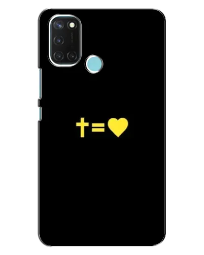 Чохол для Realme C17 з картинкою «Серце та Хрест»