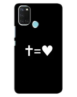 Чохол для Realme C17 з картинкою «Хрест та Серце»