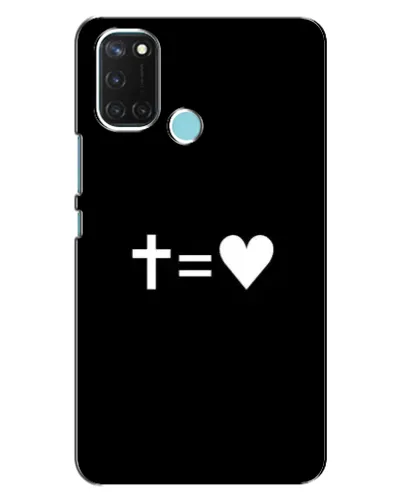 Чохол для Realme C17 з картинкою «Хрест та Серце»