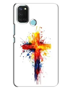 Чохол для Realme C17 з картинкою «Акварельний хрест»