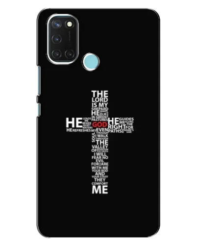 Чохол для Realme C17 з картинкою «Текстовий хрест» Чохол для Realme C17 з картинкою «Текстовий хрест»