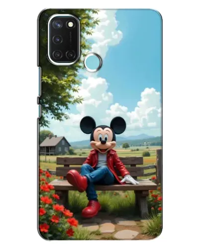 Чохол для Realme C17 з картинкою «Міккі на лавці»