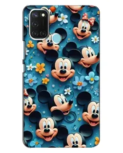 Чохол для Realme C17 з картинкою «Паттерн Міккі та Мінні»