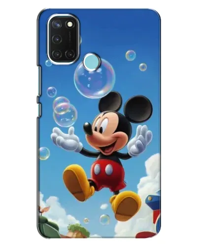 Чохол для Realme C17 з картинкою «Mickey та мильні бульбашки»