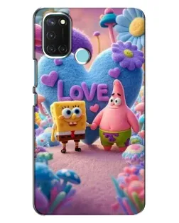 Чехол для Realme C17 с картинкой «Губка Боб Патрик»
