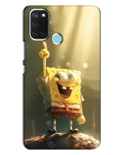 Чохол для Realme C17 з картинкою «Сяючий Спанч Боб»