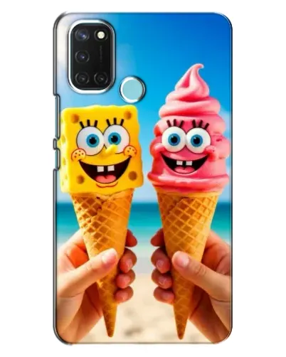 Чохол для Realme C17 з картинкою «Спанч Боб морозиво»
