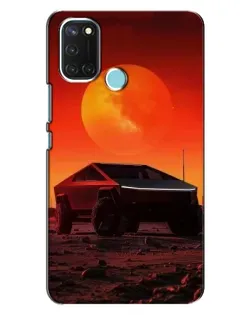 Чехол для Realme C17 с картинкой «Cybertruck на Марсе»