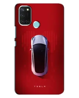 Чехол для Realme C17 с картинкой «Tesla Top View»