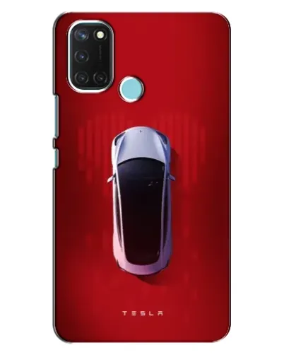 Чехол для Realme C17 с картинкой «Tesla Top View»