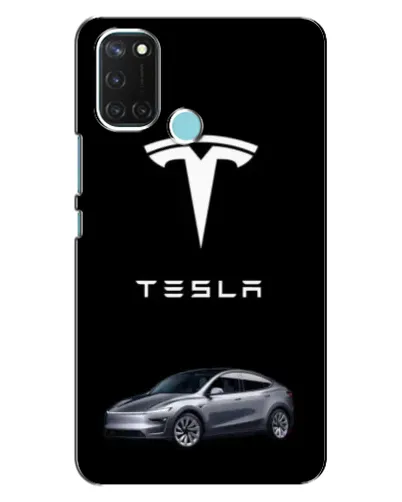 Чехол для Realme C17 с картинкой «Tesla Model Y»