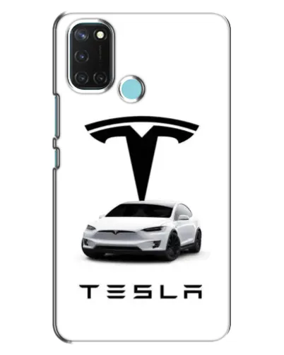 Чехол для Realme C17 с картинкой «Tesla White Style»