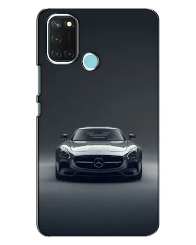 Чехол для Realme C17 с картинкой «Mercedes на черном»