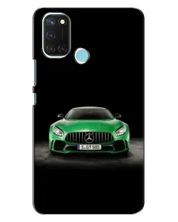 Чохол для Realme C17 з картинкою «Mercedes — неоновий лого»