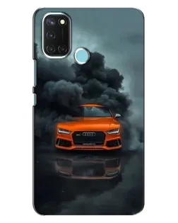 Чохол для Realme C17 з картинкою «Audi у хмарах диму»