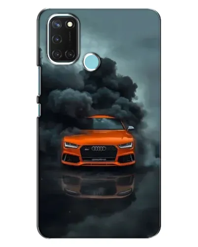 Чохол для Realme C17 з картинкою «Audi у хмарах диму»
