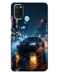 Чохол для Realme C17 з картинкою «Нічне місто та Audi»