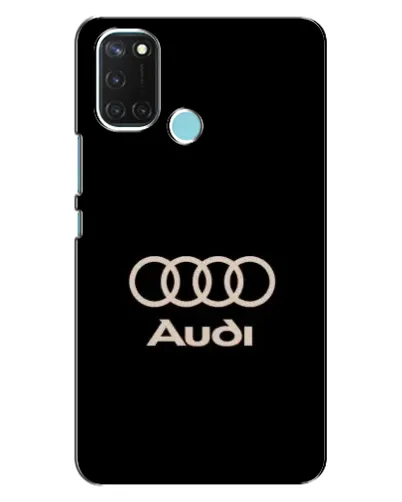 Чохол для Realme C17 з картинкою «Audi — золотий логотип»