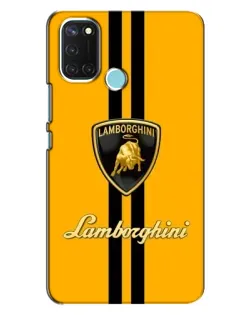 Чохол для Realme C17 з картинкою «Lamborghini Stripe жовтий»
