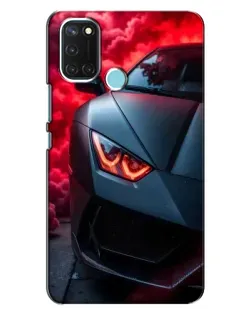 Чехол для Realme C17 с картинкой «Lamborghini красное сияние»
