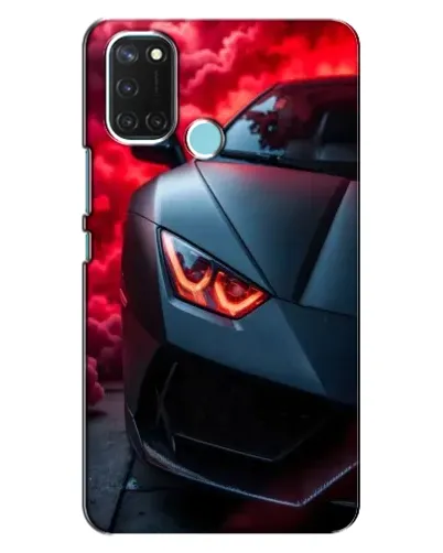 Чехол для Realme C17 с картинкой «Lamborghini красное сияние»