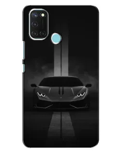Чехол для Realme C17 с картинкой «Lamborghini симметрия дорог»