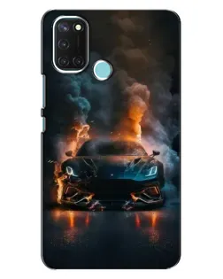 Чехол для Realme C17 с картинкой «Lamborghini дымная эстетика»