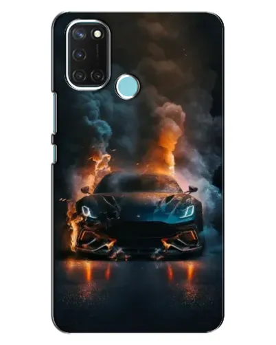 Чехол для Realme C17 с картинкой «Lamborghini дымная эстетика»