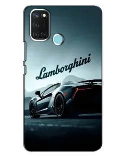 Чехол для Realme C17 с картинкой «Классическая надпись Lamborghini»