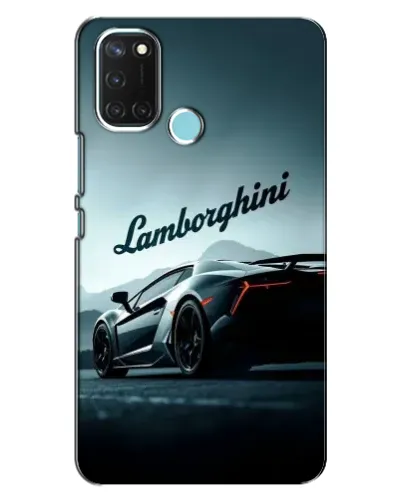 Чехол для Realme C17 с картинкой «Классическая надпись Lamborghini»