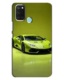 Чехол для Realme C17 с картинкой «Салатовый Lamborghini Huracan»