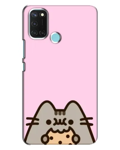 Чохол для Realme C17 з картинкою «Pusheen та печиво»