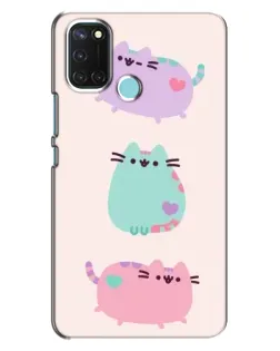 Чохол для Realme C17 з картинкою «Pusheen тріо» Чохол для Realme C17 з картинкою «Pusheen тріо»