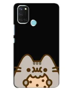 Чохол для Realme C17 з картинкою «Пушин на чорному»