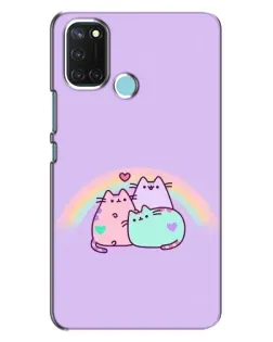 Чохол для Realme C17 з картинкою «Веселкові Пушини»