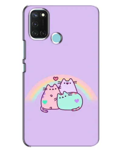 Чохол для Realme C17 з картинкою «Веселкові Пушини»