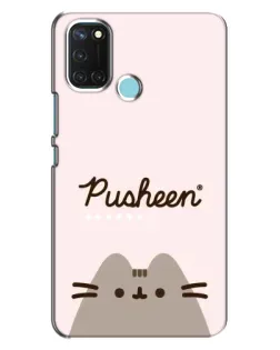 Чохол для Realme C17 з картинкою «Pusheen логотип»