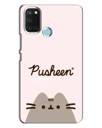 Чохол для Realme C17 з картинкою «Pusheen логотип»