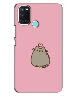 Чохол для Realme C17 з картинкою «Pusheen серце»