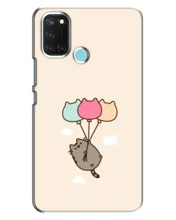 Чехол для Realme C17 с картинкой «Пушин на шариках»