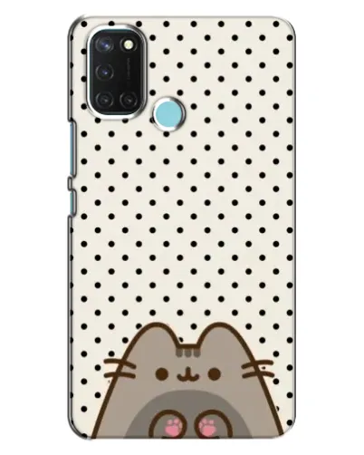 Чехол для Realme C17 с картинкой «Пушин в горошек»