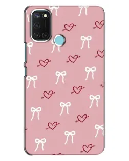 Чохол для Realme C17 з картинкою «Серця та банти»