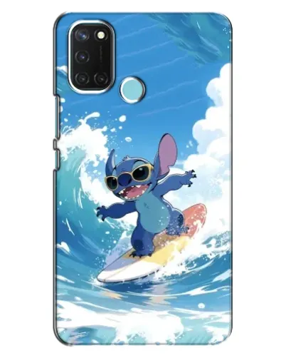 Чохол для Realme C17 з картинкою «Стіч на хвилі»