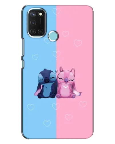 Чохол для Realme C17 з картинкою «Stitch та Angel Love»
