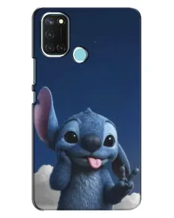 Чехол для Realme C17 с картинкой «Стич в облаках»