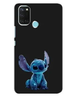 Чехол для Realme C17 с картинкой «Стич на черном»